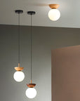 Japanische Deckenleuchte mit Holzoptik | Hikari Deckenlampe