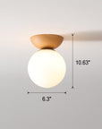 Japanische Deckenleuchte mit Holzoptik | Hikari Deckenlampe