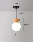 Japanische Deckenleuchte mit Holzoptik | Hikari Deckenlampe