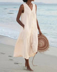 Elegantes Damen Kleid mit V-Ausschnitt – Elara
