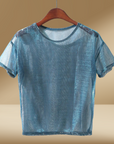 Variant image for Damenbluse Schwarz Größe M Transparentes Material für Elegante Anlässe-13