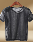 Variant image for Damenbluse Schwarz Größe M Transparentes Material für Elegante Anlässe-1