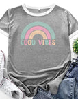 Variant image for Damen T-Shirt Regenbogen Patchwork Größe 2XL Baumwolle-17