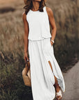 Einfarbiges Damen Maxikleid mit eleganter Silhouette – Norelia