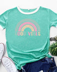 Variant image for Damen T-Shirt Regenbogen Patchwork Größe 2XL Baumwolle-25