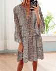 Leoparden Damenkleid mit Puffärmeln – Avelyn