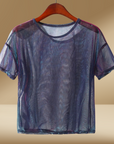 Variant image for Damenbluse Schwarz Größe M Transparentes Material für Elegante Anlässe-9