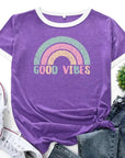 Variant image for Damen T-Shirt Regenbogen Patchwork Größe 2XL Baumwolle-33