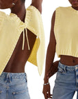 Variant image for Damen Strickjacke Rosa Größe M Baumwollmischung Offener Rücken Y2K Stil-13