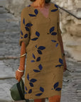 Sommerkleid mit Blätterprint für Damen Novalyn