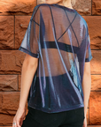 Damenbluse Schwarz Größe M Transparentes Material für Elegante Anlässe-3