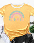 Variant image for Damen T-Shirt Regenbogen Patchwork Größe 2XL Baumwolle-41