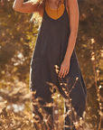 Variant image for Damen Jumpsuit Beige Größe M Leicht Baumwolle Sommer Overall mit Taschen-7