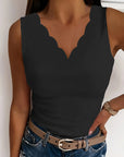 Variant image for Damen Tanktop Schwarz Größe L Polyester V-Ausschnitt-5
