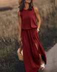 Elegantes Damen Maxikleid in lebendigen Farben – Rosa