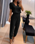 Variant image for Damen Jumpsuit Blau Größe M Polyester Eleganter Overall für Sommer-1