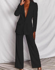 Variant image for Damen Anzug Schwarz Größe M Polyester Blazer und Hose Set für Eleganz-19