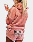 Variant image for Damen Fleece Pyjama Set Grau Größe M Ultraweich Schlafanzug-1