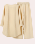 Damen Hosenanzug Set Khaki Größe M Eleganter Hosenanzug aus Hochwertigen Materialien-6