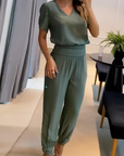 Variant image for Damen Jumpsuit Blau Größe M Polyester Eleganter Overall für Sommer-11