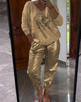 Variant image for Damen Kleidungsset Glänzend Schwarz Größe M Polyester-9
