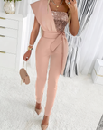 Variant image for Damen Jumpsuit Schwarz Größe M Synthetisches Material Festlich Elegant-11