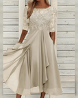 Elegantes Frauenkleid aus Spitze und Chiffon Lily