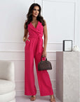 Damen Jumpsuit Schwarz Größe M Atmungsaktiv Eleganter Schnitt für Festliche Anlässe-6