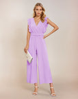 Damen Jumpsuit Lila Größe M Polyester Festlich Elegant-2