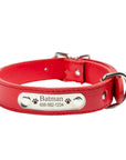 Personalisierter Hundehalsband aus PU-Leder mit Namensgravur