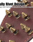 Luxus Hunde Geschirr - Robustes PU-Leder Hundegeschirr mit Spikes und Nieten