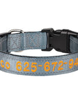 Leo Hundehalsband - Besticktes Nylonhalsband mit reflektierendem Design und individueller Gravur