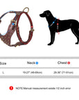 Luxus Hunde Geschirr - Robustes PU-Leder Hundegeschirr mit Spikes und Nieten