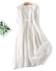 Variant image for Luftiges Leinenkleid Damen – Bequemes, Boho-inspiriertes Sommerkleid in Langform für Strand und Abendveranstaltungen-13