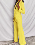 Damen Anzug Schwarz Größe M Polyester Blazer und Hose Set für Eleganz-4