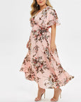 Florales Chiffon-Kleid für Frauen | Leicht & Luftig