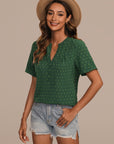 Damen Shirt Schwarz Größe M Polyester V-Ausschnitt-4