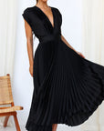 Elegantes Damenkleid mit V-Ausschnitt und Rückenfreies Design