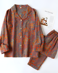 Variant image for Damen Loungewear Set Grau Größe M Baumwolle Jacquard-1