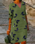 Sommerkleid mit Blätterprint für Damen Novalyn