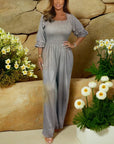 Variant image for Damen Jumpsuit Schwarz Größe M Baumwolle-Polyester Elegant-8