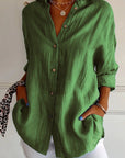 Variant image for Damenbluse Weiß Größe M Plissiert Baumwolle Elegante Bluse für Festliche Anlässe-57