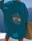Variant image for Damen T-Shirt Weiß Größe M Baumwolle Pailletten Oberteil-49