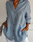 Variant image for Damenbluse Weiß Größe M Plissiert Baumwolle Elegante Bluse für Festliche Anlässe-4