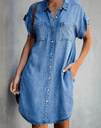 Damen Jeanshemdkleid mit Knopfleiste – Talina