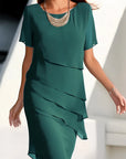 Elegantes Chiffon Damenkleid mit Stufen - Elena