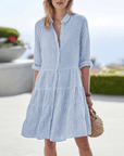 Gestreiftes Damen Sommerkleid mit A-Linie – Liora
