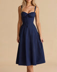 Elegantes Damen Midikleid mit Korsett-Oberteil Virella