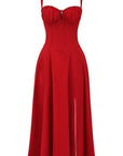 Elegantes Damen Midikleid mit Korsett-Oberteil Virella