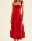 Elegantes Damen Midikleid mit Korsett-Oberteil Virella